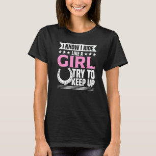 Camiseta Corra Como Uma Garota Pista De Corrida De Cavalos