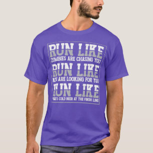 Camiseta Corra Como Zombies Está Perseguindo Você Maratona 