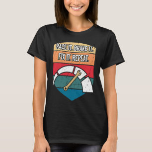 Camiseta Corra Freie Conserte Repita Mecânico de Carros Rep