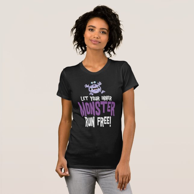 Camiseta Corra livre monstro (Frente Completa)
