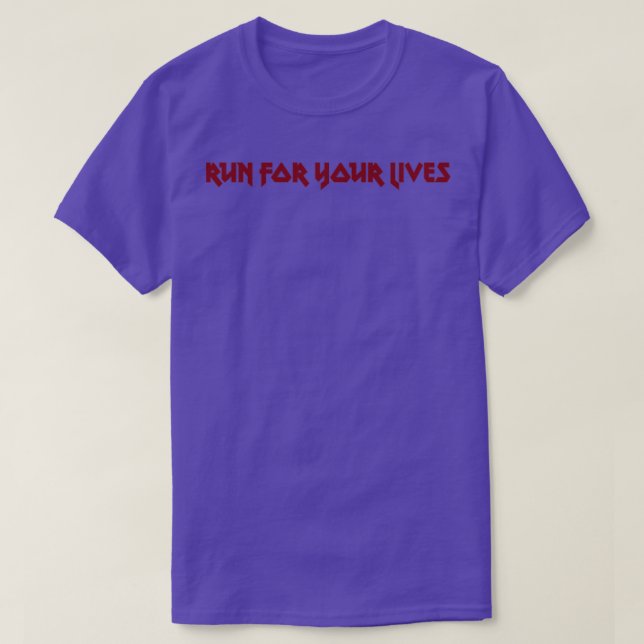 Camiseta Corra para a sua vida burgundy (Frente do Design)