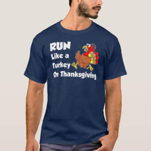 Camiseta Corre Como a Turquia na Ação de Graças (NA ESCURA)