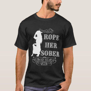 Camiseta Corre Seu Sober Western Cowgirl Sober Aniversário 