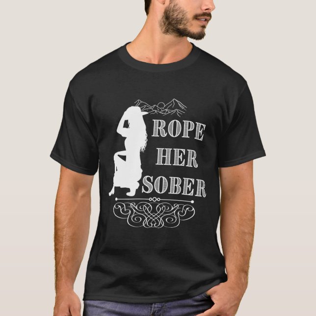 Camiseta Corre Seu Sober Western Cowgirl Sober Aniversário  (Frente)