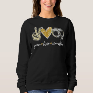 Camiseta Correções do Amor pela Paz algema Engraçado Políci