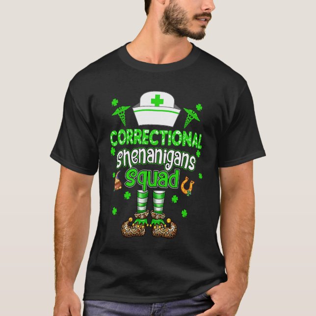 Camiseta Correctional Shenanigans Squad Family Nurse St Pat (Frente)