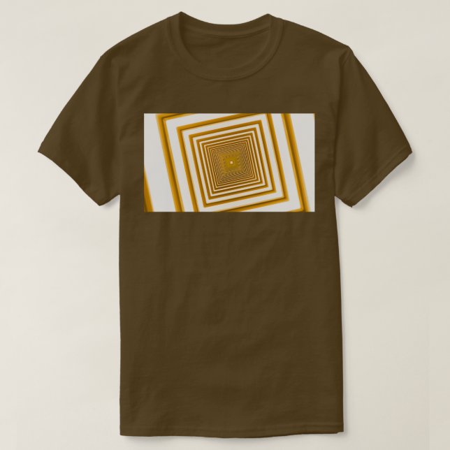 Camiseta corredor amarelo quadrado abstrato futurístico (Frente do Design)