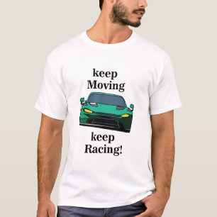Camiseta Corredor de Carro de Corrida Correndo