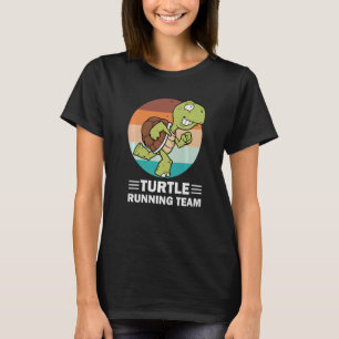 Camiseta Corredor de Maratona Retro Tartaruga Correndo T
