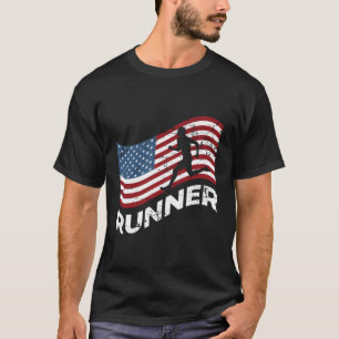 Camiseta Corredor E Maratona De Campo Dos Eua Gift Ru