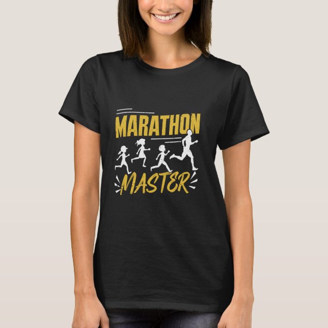 Camiseta Corredor MARATHON MASTER Corrida Divertida Corrida (Frente)
