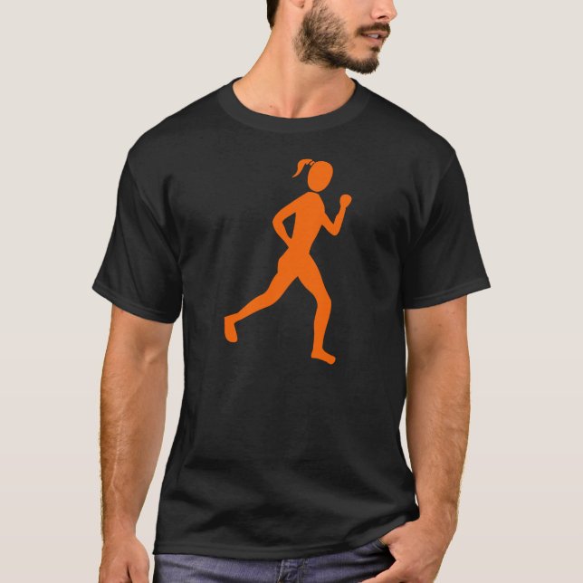 Camiseta Corredor (Mulher) - Laranja (Frente)