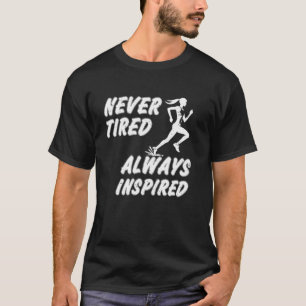 Camiseta Corredor NUNCA CANSAADO SEMPRE INSPIRADO Funny Mar