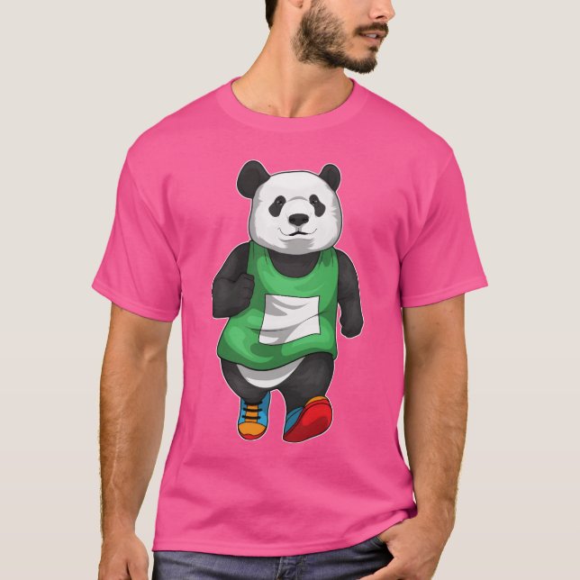 Camiseta Corredor Panda Esportes Correndo retro (Frente)