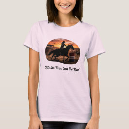Camiseta Corredora de Barril de Rodeio Feminino