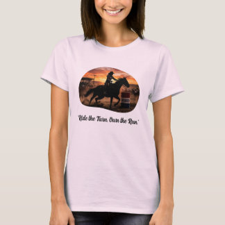 Camiseta Corredora de Barril de Rodeio Feminino