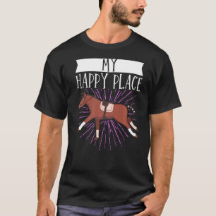 Camiseta Corredora de Barril Meu Lugar Feliz Cavalgada