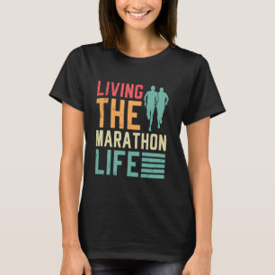 Camiseta Corredores VIVENDO ESTA VIDA DE MARATONA Maratona 