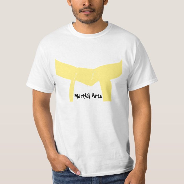 Camiseta Correia amarela das artes marciais (Frente)