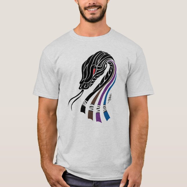 Camiseta Correias do cobra de BJJ para Jiu Jitsu (Frente)