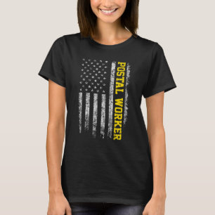 Camiseta Correio Trabalhador Americano Flag Vintage Patriot