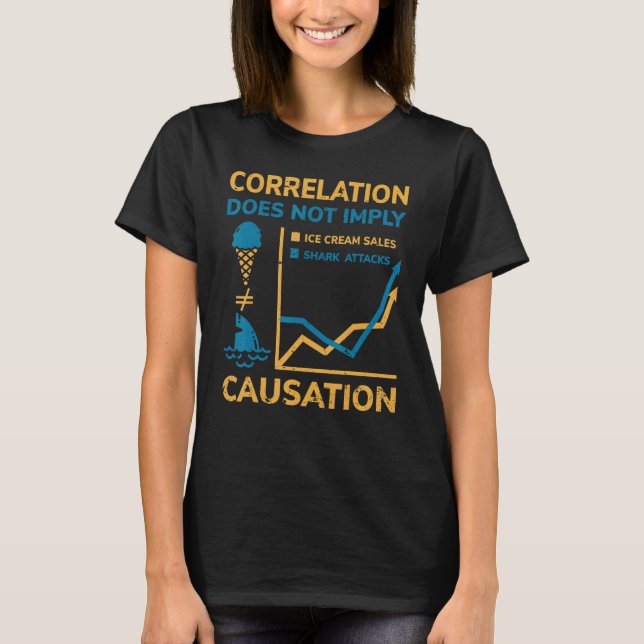 Camiseta Correlação Não Implica Nexo (Frente)