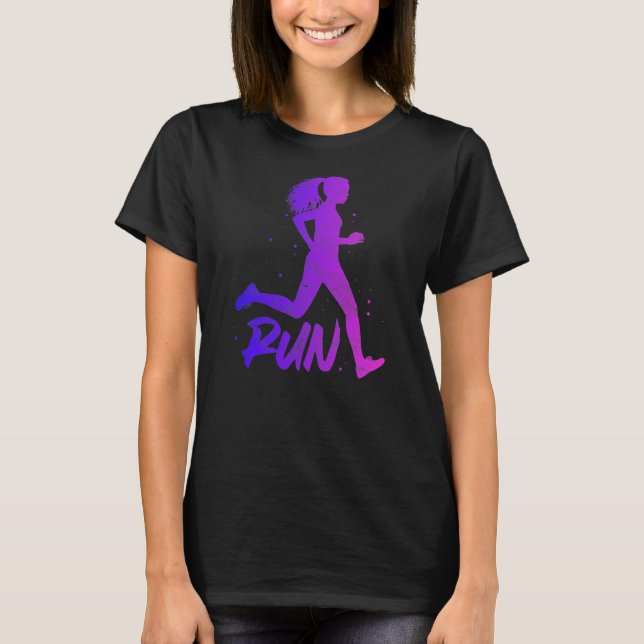 Camiseta Correndo a Maratona Rapariga e Runner de Campo (Frente)