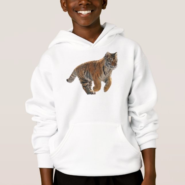Camiseta Correndo Arte Selvagem Amur Tiger Cub (Frente)