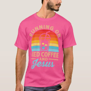 Camiseta Correndo Com Café Gelado E Jesus Roupa Cristã Fria