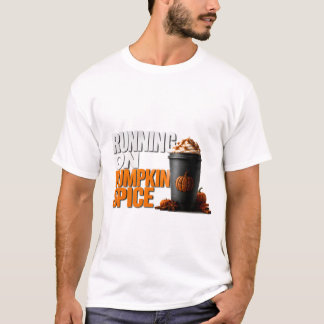 Camiseta 🎃 Correndo Com Citação de Halloween de Outono e T