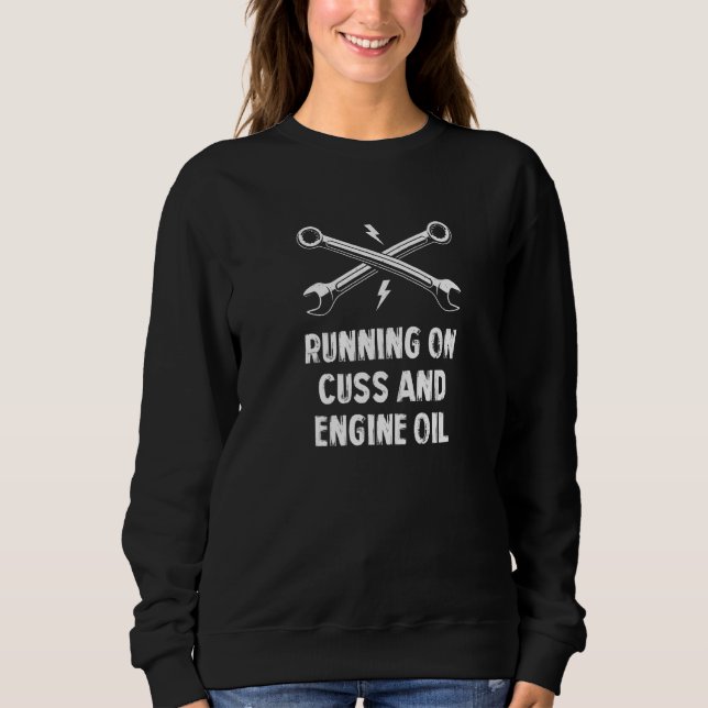 Camiseta Correndo Com Xingamento E Óleo De Motor Mecânico D (Frente)