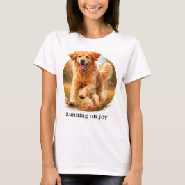 Camiseta Correndo de Alegria Golden Retriever