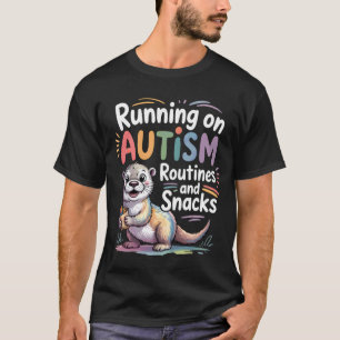 Camiseta Correndo Em Rotinas E Lanches Do Autismo Lindo Len