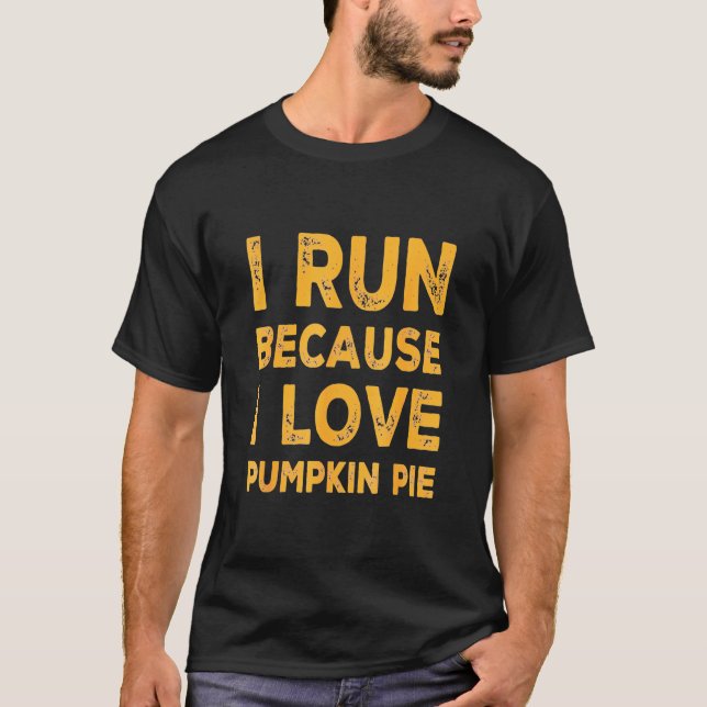 Camiseta Correndo - Engraçado Eu Corro Porque Pizza De Pump (Frente)