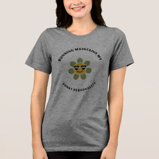 Camiseta Correndo Mantém Minha Personalidade Alegr