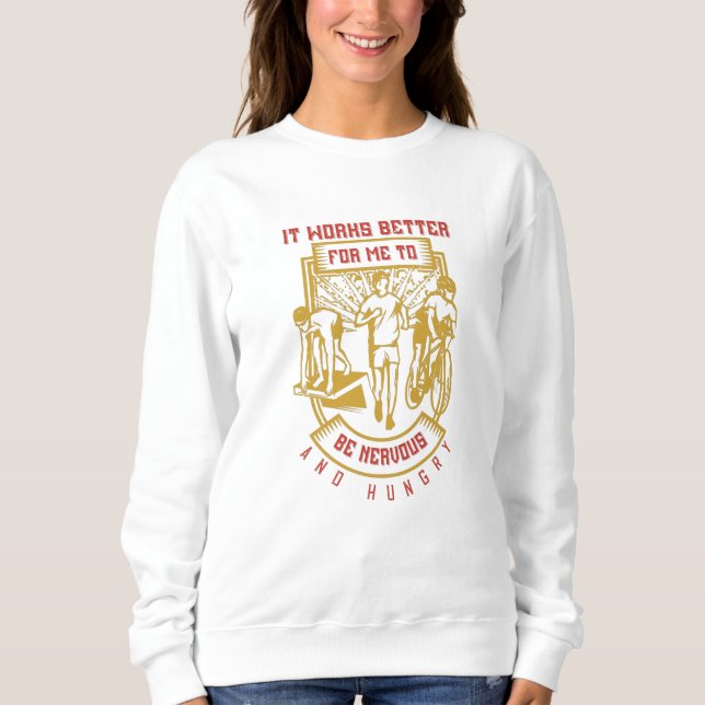 Camiseta Correndo - Melhor estar nervoso e com fome (Frente)