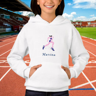 Camiseta Correndo Rapariga e Campo Cruzado Nome de Crianças