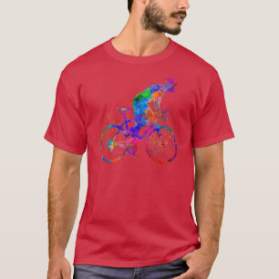 Camiseta Corrente de ciclismo em aquarela