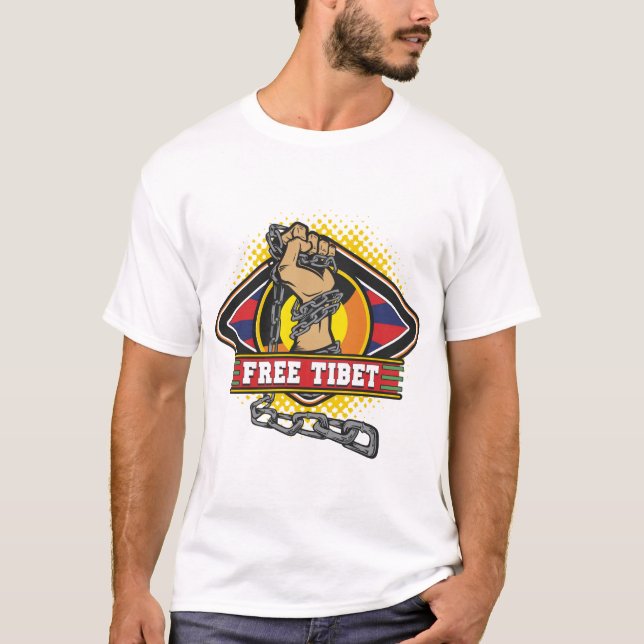 Camiseta Correntes livres de Tibet (Frente)