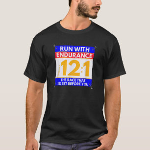 Camiseta Correr a Corrida da Bíblia Cristã Divertida