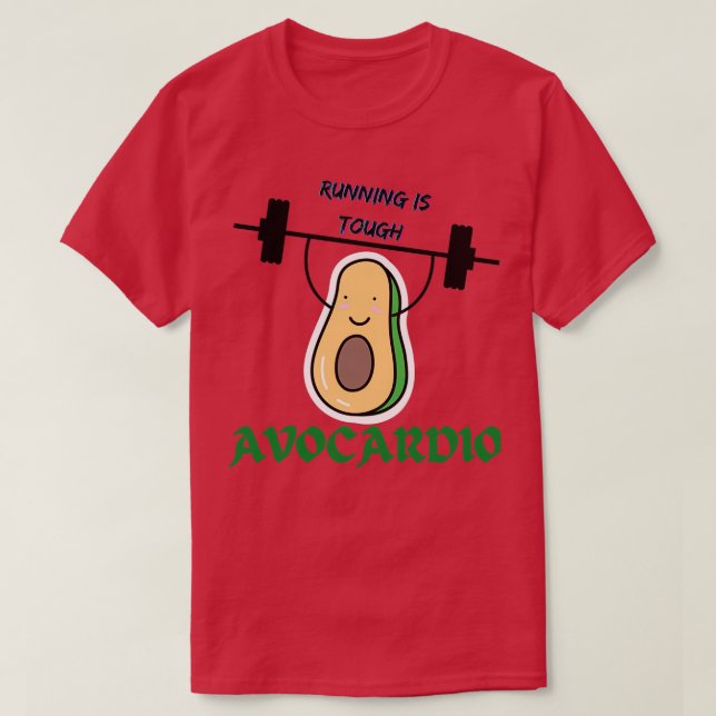 Camiseta Correr é um avocardio duro (Frente do Design)