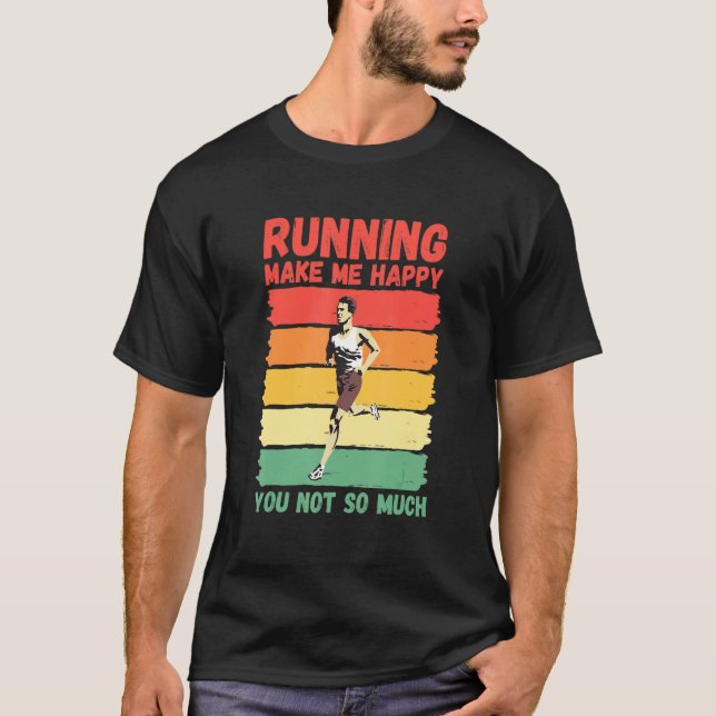 Camiseta Correr Me Faz Feliz Você Não (Frente)