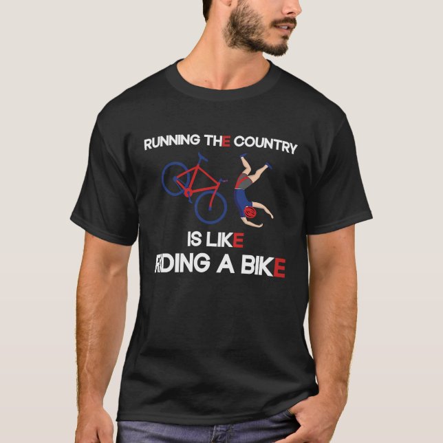 Camiseta Correr O País É Como Andar De Bicicleta (Frente)