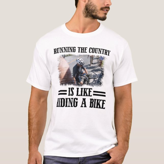 Camiseta Correr O País É Como Andar De Bicicleta  (Frente)