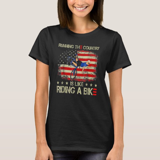 Camiseta Correr O País É Como Andar De bicicleta J B (Frente)