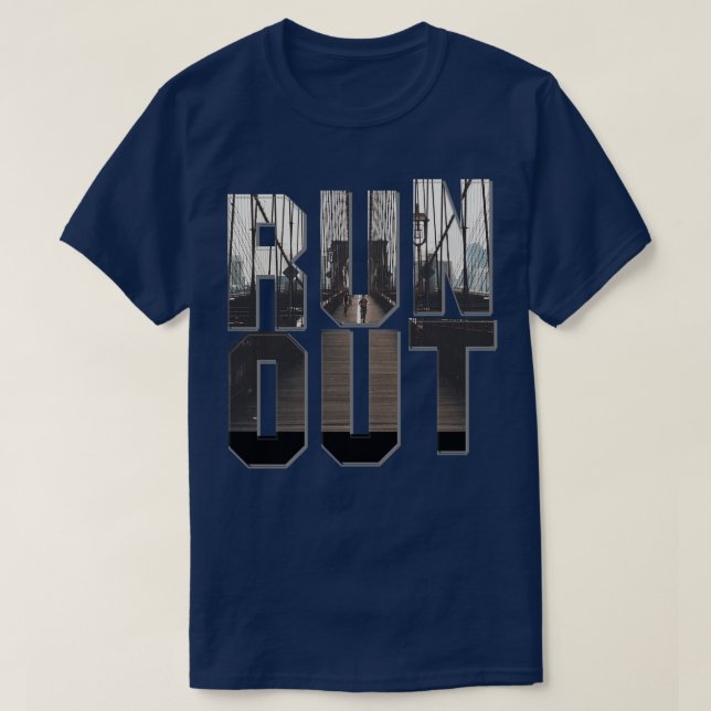 Camiseta correr para fora (Frente do Design)
