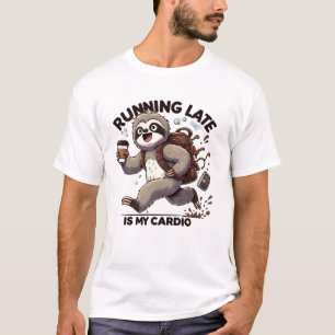 Camiseta Correr Tarde É Meu Cardio - Arte Quadrada Engraçad