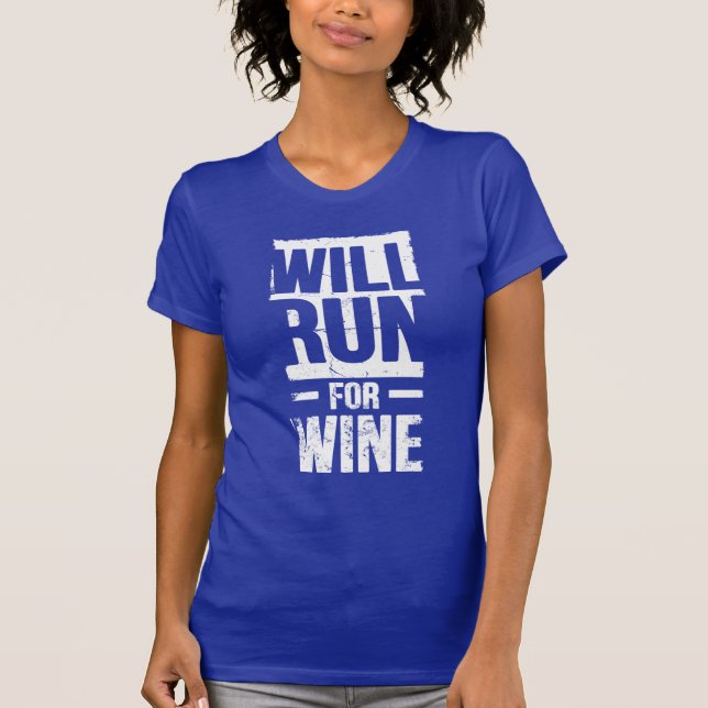 Camiseta correrá para o vinho (Frente)