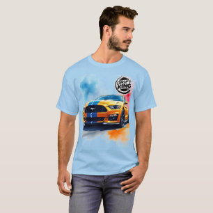 Camiseta correria de aniversário de carro de corrida de cam