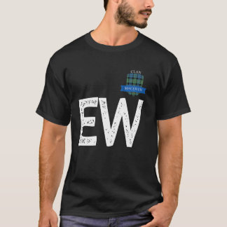 Camiseta Correspondência com a Família Clan MacEwen E e W